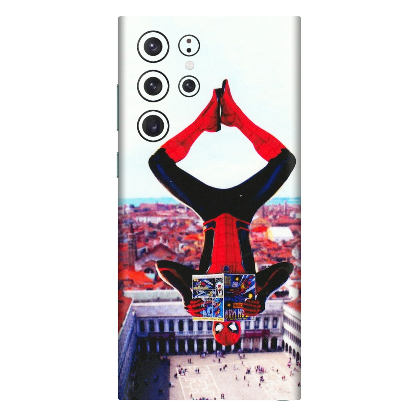 Samsung A/S Series Phone Skins (All Models) - Spiderman Hanging - 3D Embossed Finish (L-53) Samsung Galaxy S22 Ultra