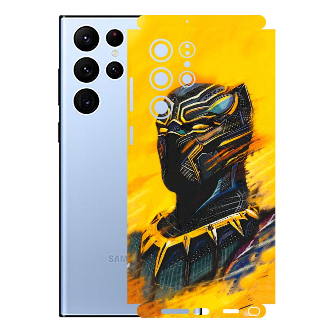 Samsung A/S Series Phone Skins (All Models) - Yellow Panther - 3D Embossed Finish (L-54) Samsung Galaxy S22 Ultra