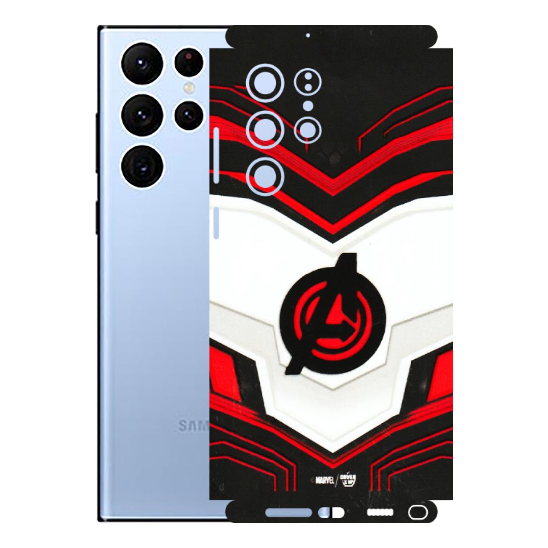 Samsung A/S Series Phone Skins (All Models) - Avengers Logo - 3D Embossed Finish (L-55) Samsung Galaxy S22 Ultra