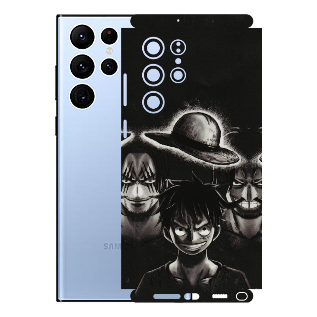 Samsung A/S Series Phone Skins (All Models) - Black Luffy Hat - 3D Embossed Finish (L-57) Samsung Galaxy S22 Ultra