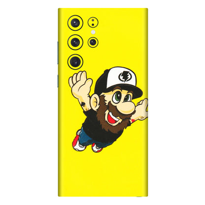 Samsung A/S Series Phone Skins (All Models) - Flying Beardo - 3D Embossed Finish (L-60) Samsung Galaxy S22 Ultra