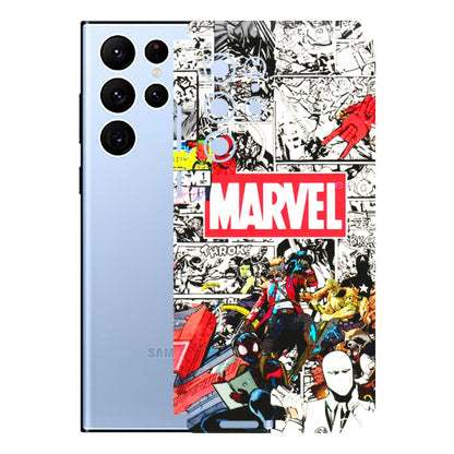 Samsung A/S Series Phone Skins (All Models) - Marvel Colorful Comic - 3D Embossed Finish (L-64) Samsung Galaxy S22 Ultra