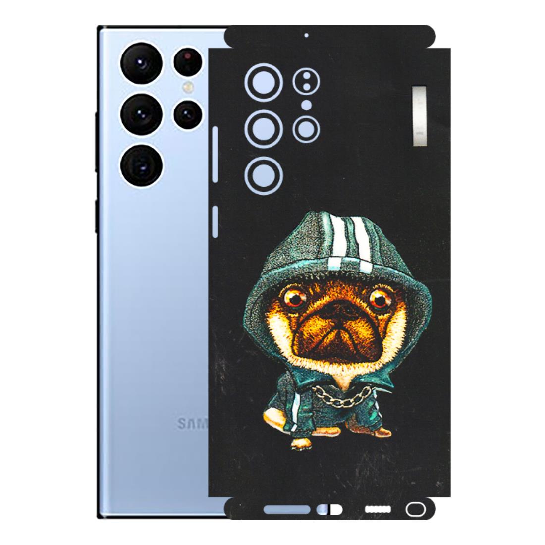 Samsung A/S Series Phone Skins (All Models) - Puppy N Hoodie - 3D Embossed Finish (L-90) Samsung Galaxy S22 Ultra