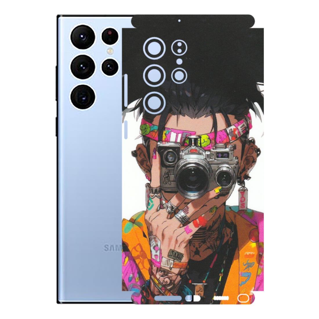 Samsung A/S Series Phone Skins (All Models) - Camera Lover Girl - Matte Finish (M-09) Samsung Galaxy S22 Ultra