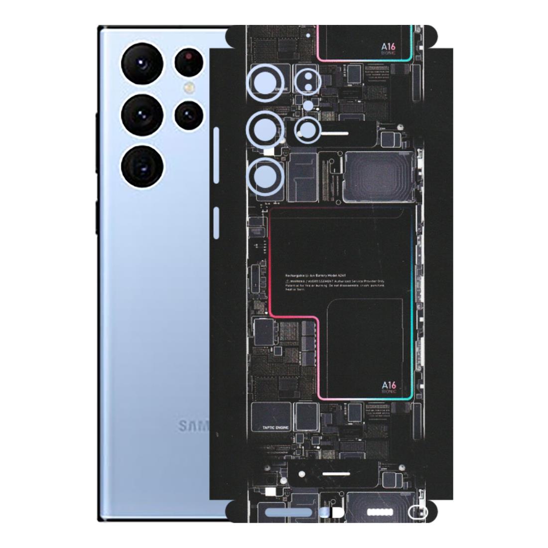 Samsung A/S Series Phone Skins (All Models) - Motherboard Circuit Layout - Matte Finish (M-117) Samsung Galaxy S22 Ultra