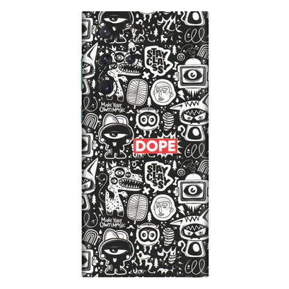 Samsung A/S Series Phone Skins (All Models) - Dope Stay Classy Black Doodles - Matte Finish (M-126) Samsung Galaxy S22 Ultra