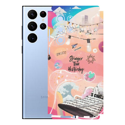 Samsung A/S Series Phone Skins (All Models) - Stronger Then Yesterday - Matte Finish (M-128) Samsung Galaxy S22 Ultra