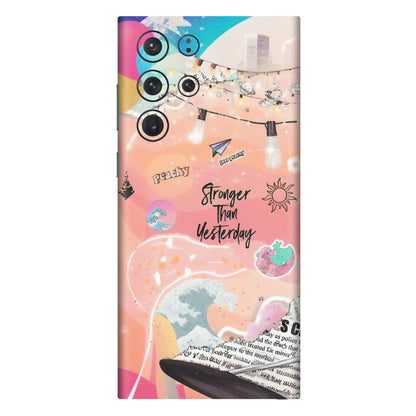 Samsung A/S Series Phone Skins (All Models) - Stronger Then Yesterday - Matte Finish (M-128) Samsung Galaxy S22 Ultra