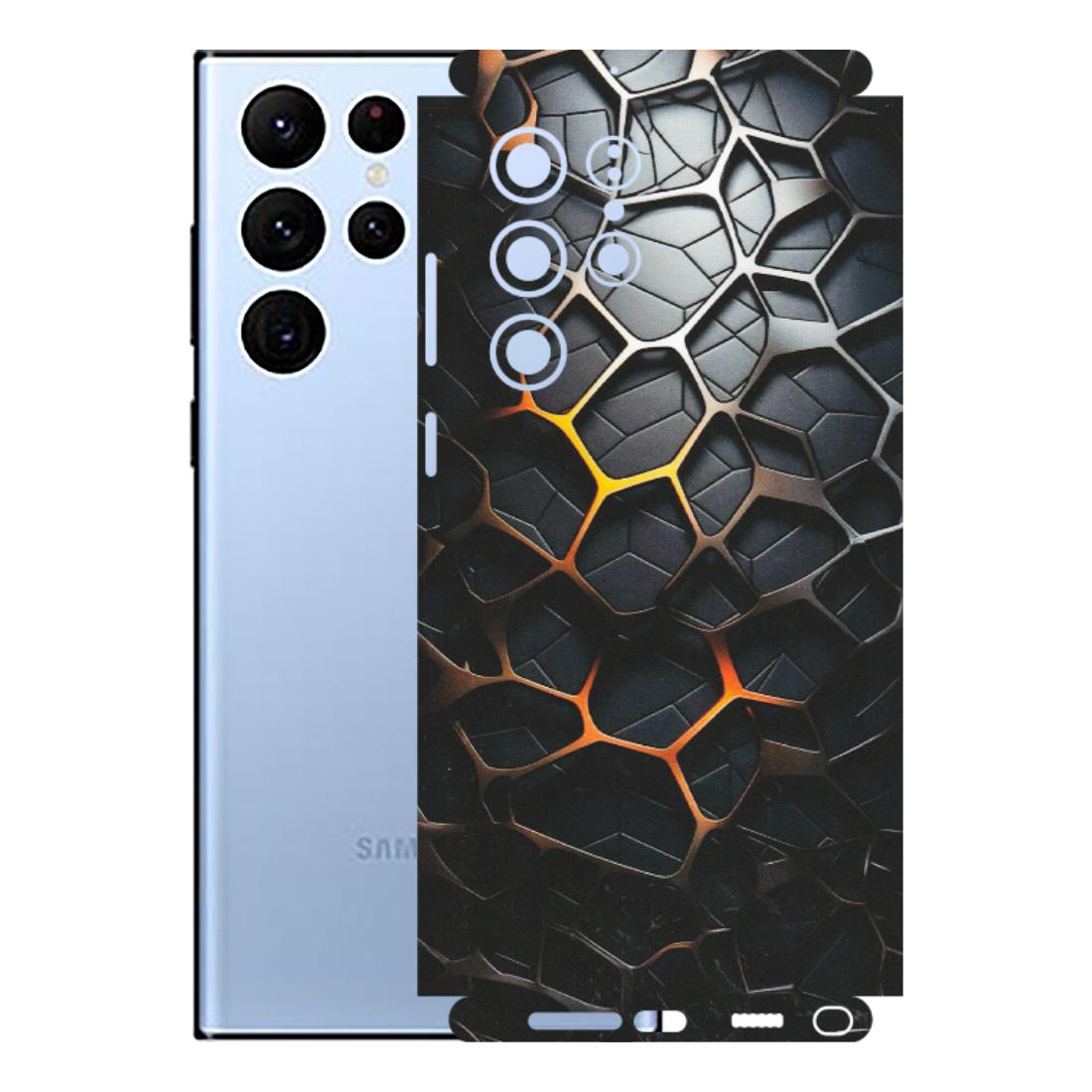 Samsung A/S Series Phone Skins (All Models) - New Abstract Graphite Tiles - Matte Finish (M-130) Samsung Galaxy S22 Ultra