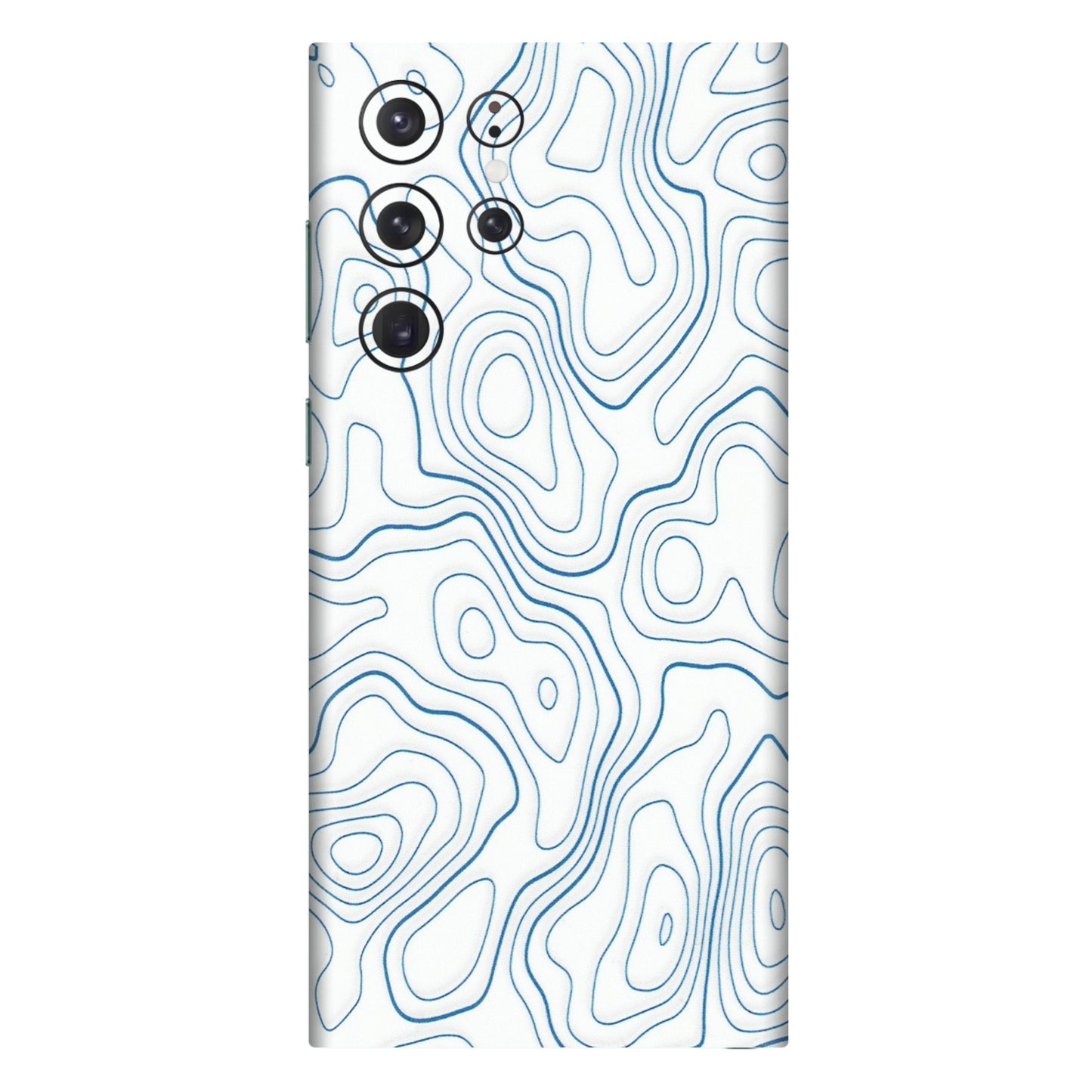 Samsung A/S Series Phone Skins (All Models) - Blue And White Swirls - Matte Finish (M-139) Samsung Galaxy S22 Ultra