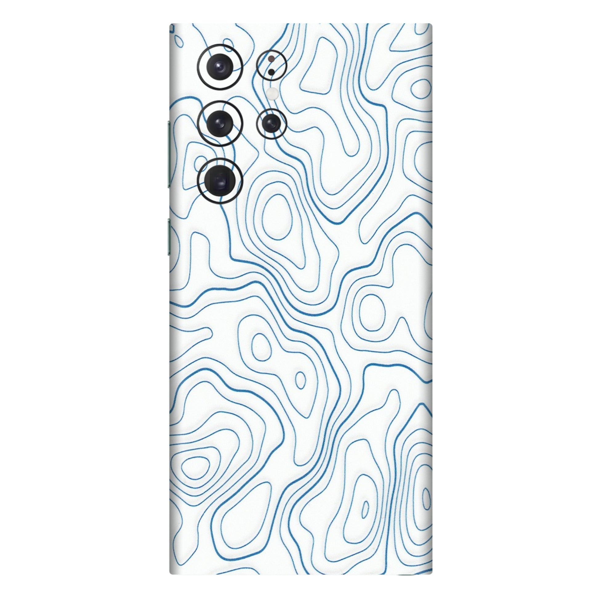 Samsung A/S Series Phone Skins (All Models) - Blue And White Swirls - Matte Finish (M-139) Samsung Galaxy S22 Ultra