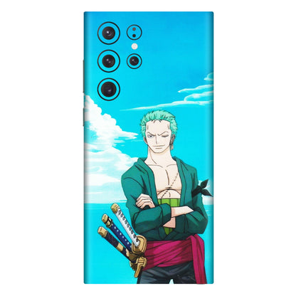 Samsung A/S Series Phone Skins (All Models) - Cool Swordman Zoro Anime - Matte Finish (M-143) Samsung Galaxy S22 Ultra