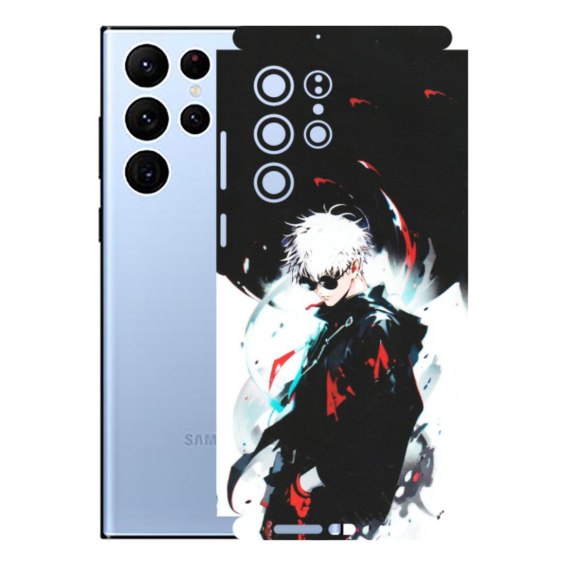 Samsung A/S Series Phone Skins (All Models) - Gojo Powerful Charater Kaisen Anime - Matte Finish (M-144) Samsung Galaxy S22 Ultra