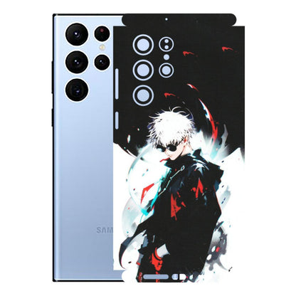 Samsung A/S Series Phone Skins (All Models) - Gojo Powerful Charater Kaisen Anime - Matte Finish (M-144) Samsung Galaxy S22 Ultra