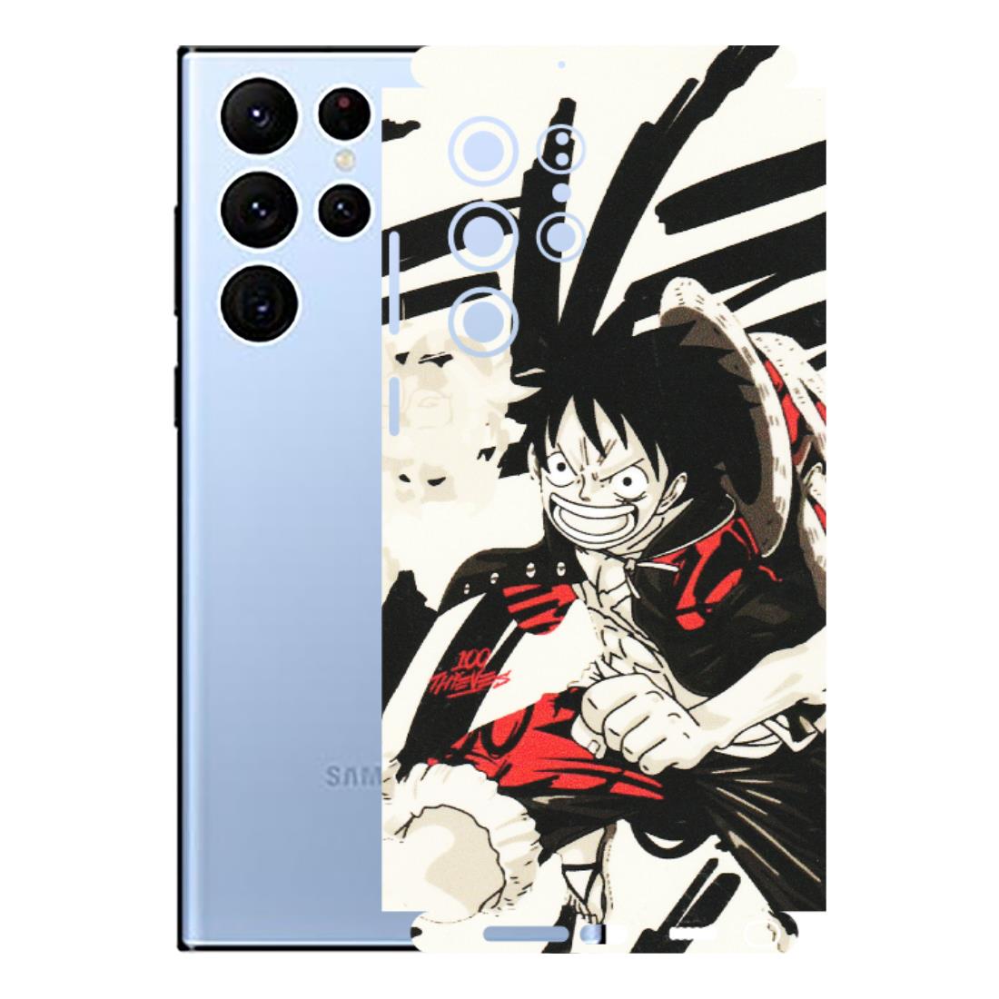 Samsung A/S Series Phone Skins (All Models) - Monkey D.Luffy Manga Anime - Matte Finish (M-145) Samsung Galaxy S22 Ultra