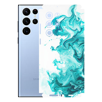 Samsung A/S Series Phone Skins (All Models) - Sky Blue Abstract Colour - Matte Finish (M-146) Samsung Galaxy S22 Ultra