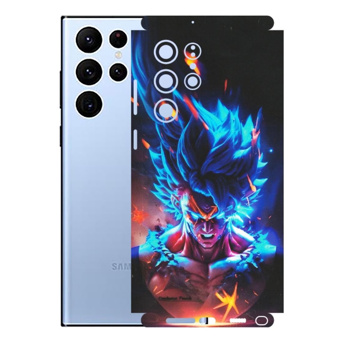 Samsung A/S Series Phone Skins (All Models) - Angry Goku Dragon Ball Anime - Matte Finish (M-150) Samsung Galaxy S22 Ultra