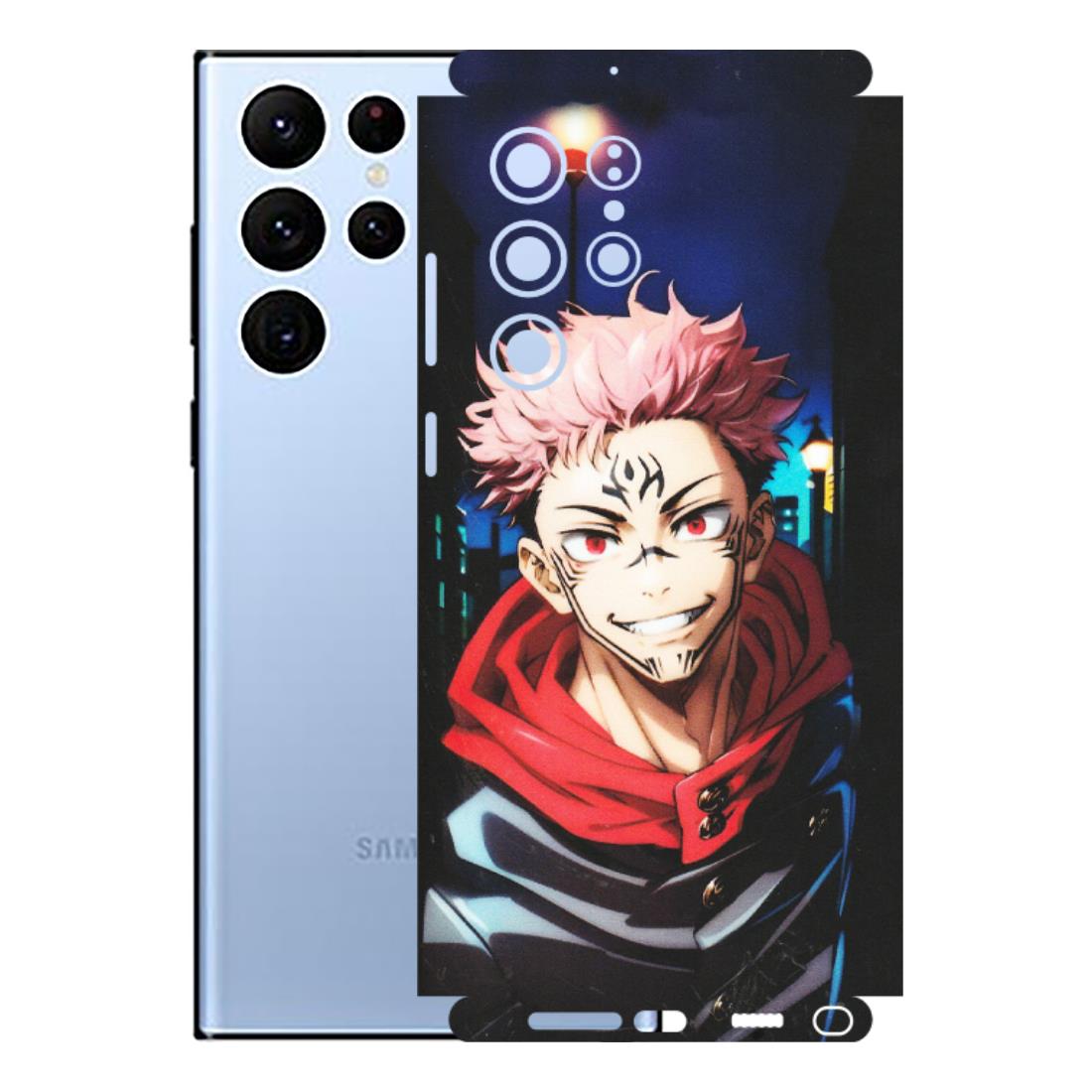 Samsung A/S Series Phone Skins (All Models) - Yuji Itadori Funny Face Anime - Matte Finish (M-152) Samsung Galaxy S22 Ultra