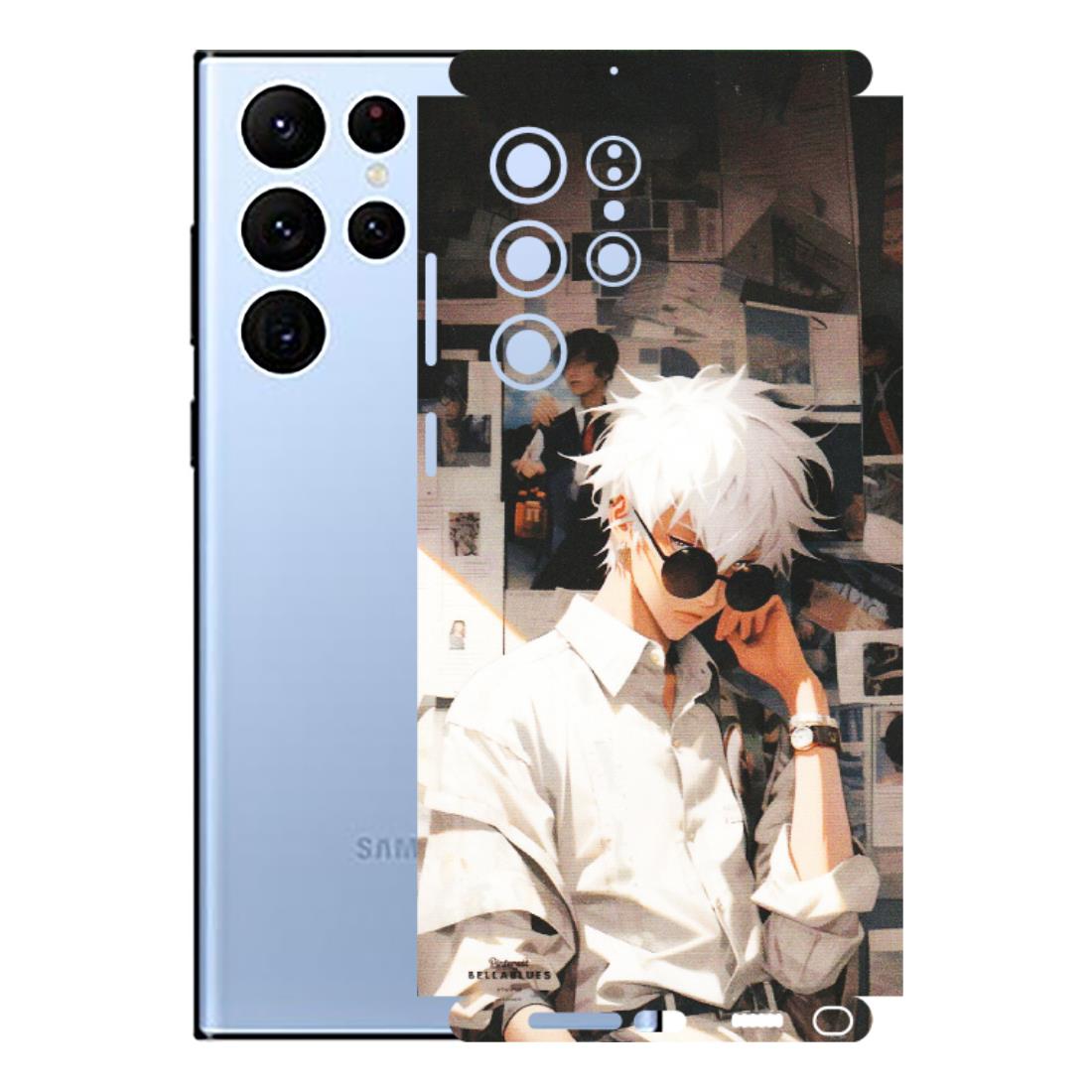 Samsung A/S Series Phone Skins (All Models) - Gojo Satoru Jujustu Kaisen Anime - Matte Finish (M-156) Samsung Galaxy S22 Ultra