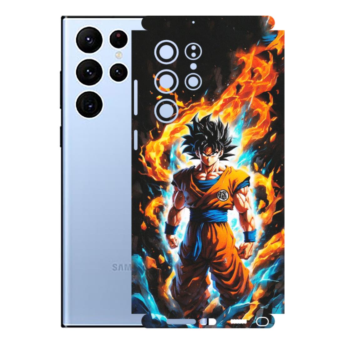 Samsung A/S Series Phone Skins (All Models) - Goku Transformation Anime - Matte Finish (M-159) Samsung Galaxy S22 Ultra