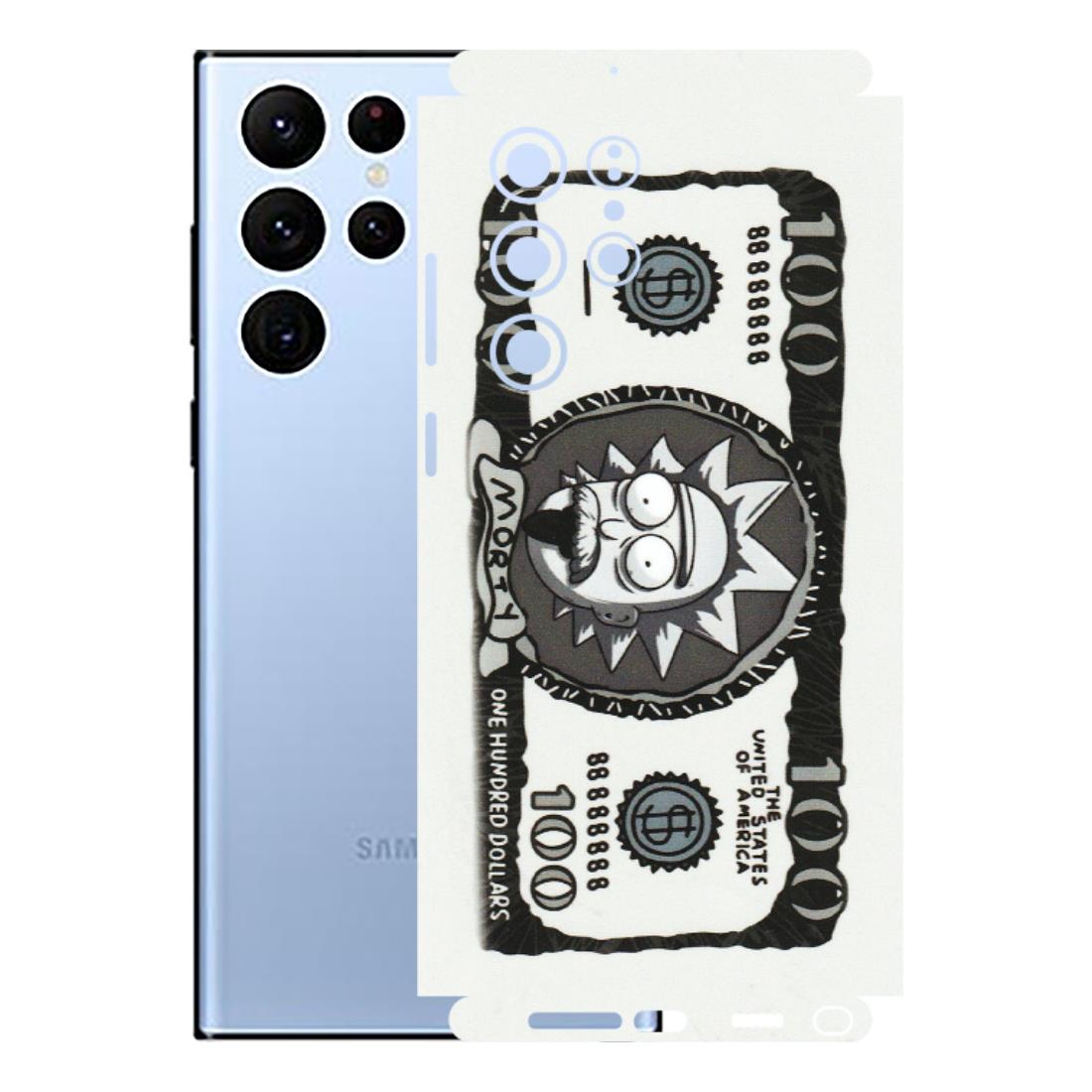 Samsung A/S Series Phone Skins (All Models) - Rick And Morty Hundred Dollar Anime - Matte Finish (M-161) Samsung Galaxy S22 Ultra