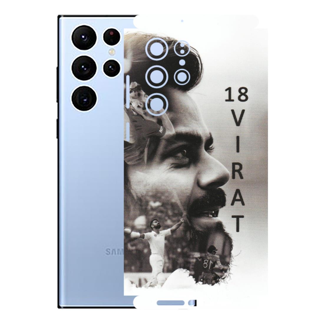 Samsung A/S Series Phone Skins (All Models) - Virat Kohli Cricketer - Matte Finish (M-163) Samsung Galaxy S22 Ultra