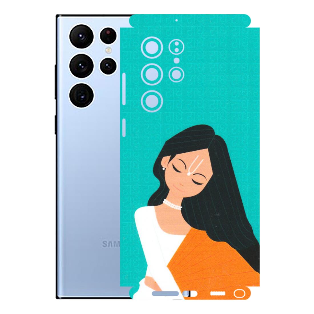 Samsung A/S Series Phone Skins (All Models) - Radhe Radhe With Hindu Symbol - Matte Finish (M-164) Samsung Galaxy S22 Ultra