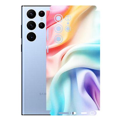 Samsung A/S Series Phone Skins (All Models) - Colourful Silk Cloth - Matte Finish (M-165) Samsung Galaxy S22 Ultra