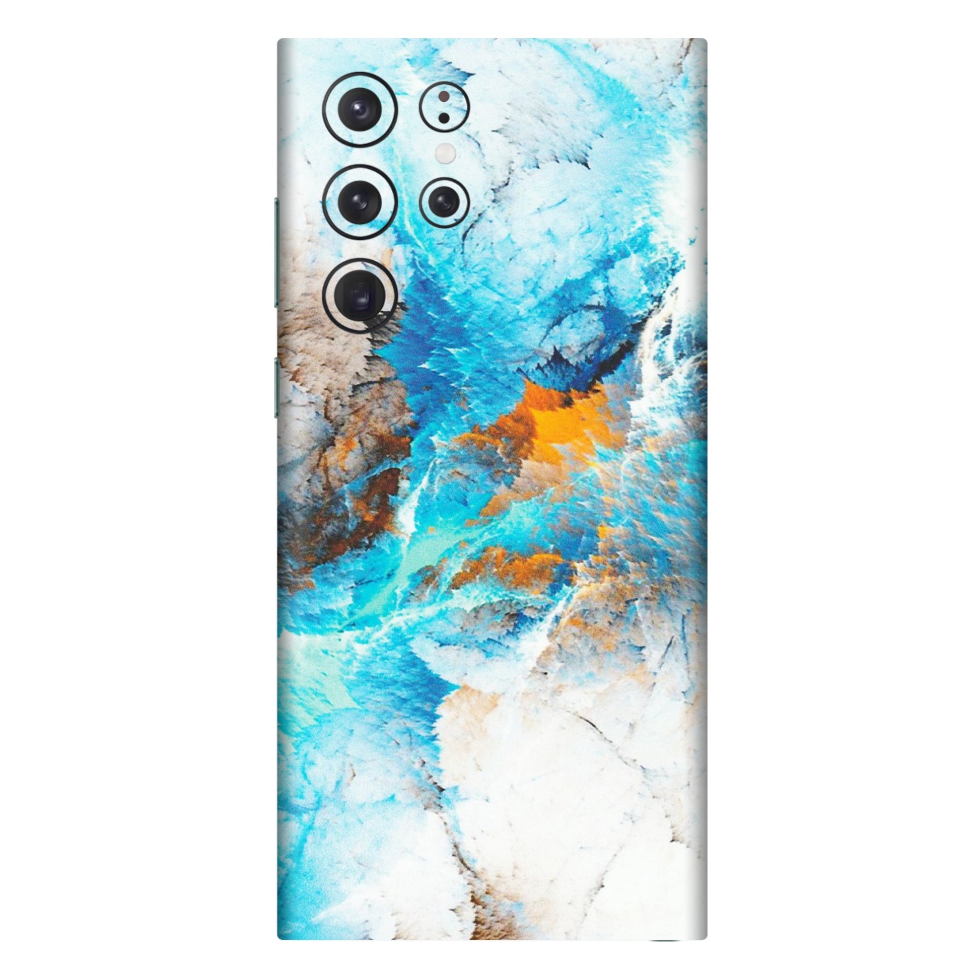 Samsung A/S Series Phone Skins (All Models) - Blue Waves Abstract - Matte Finish (M-19) Samsung Galaxy S22 Ultra