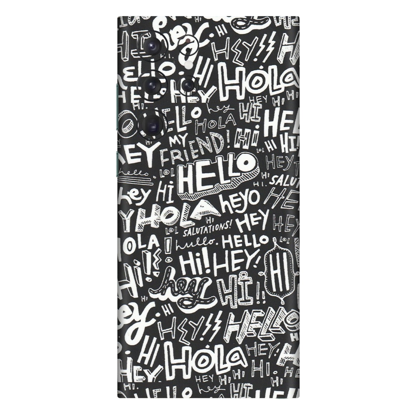 Samsung A/S Series Phone Skins (All Models) - Hi Hello Doodles - Matte Finish (M-25) Samsung Galaxy S22 Ultra
