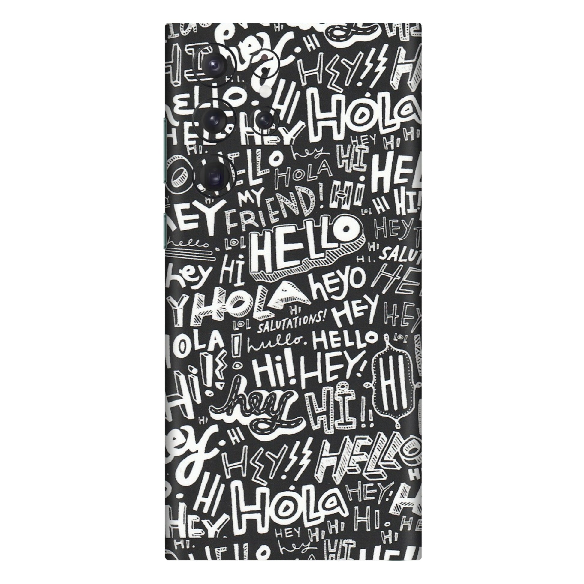 Samsung A/S Series Phone Skins (All Models) - Hi Hello Doodles - Matte Finish (M-25) Samsung Galaxy S22 Ultra