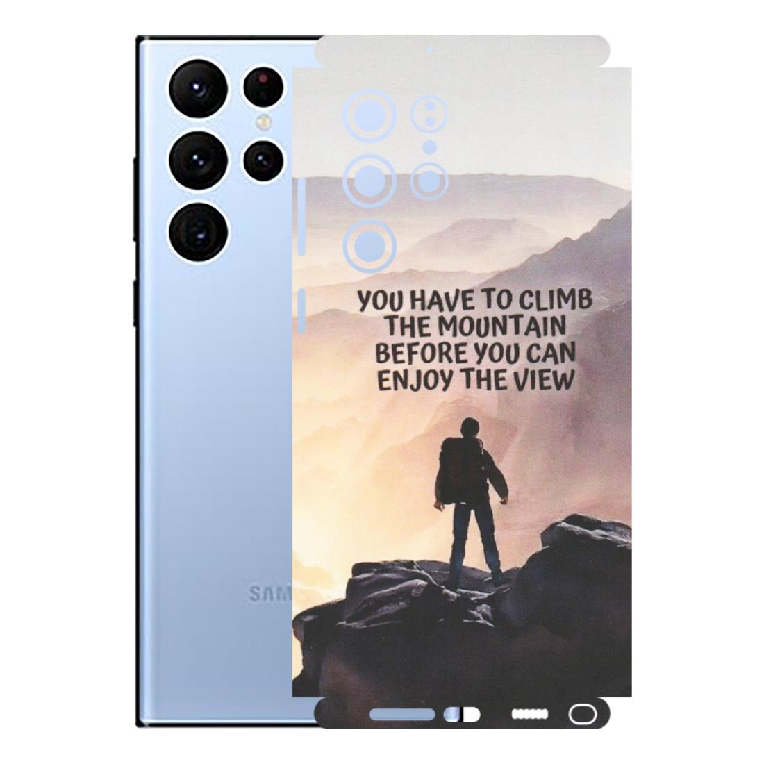 Samsung A/S Series Phone Skins (All Models) - Motivational Hiking Mountain - Matte Finish (M-28) Samsung Galaxy S22 Ultra