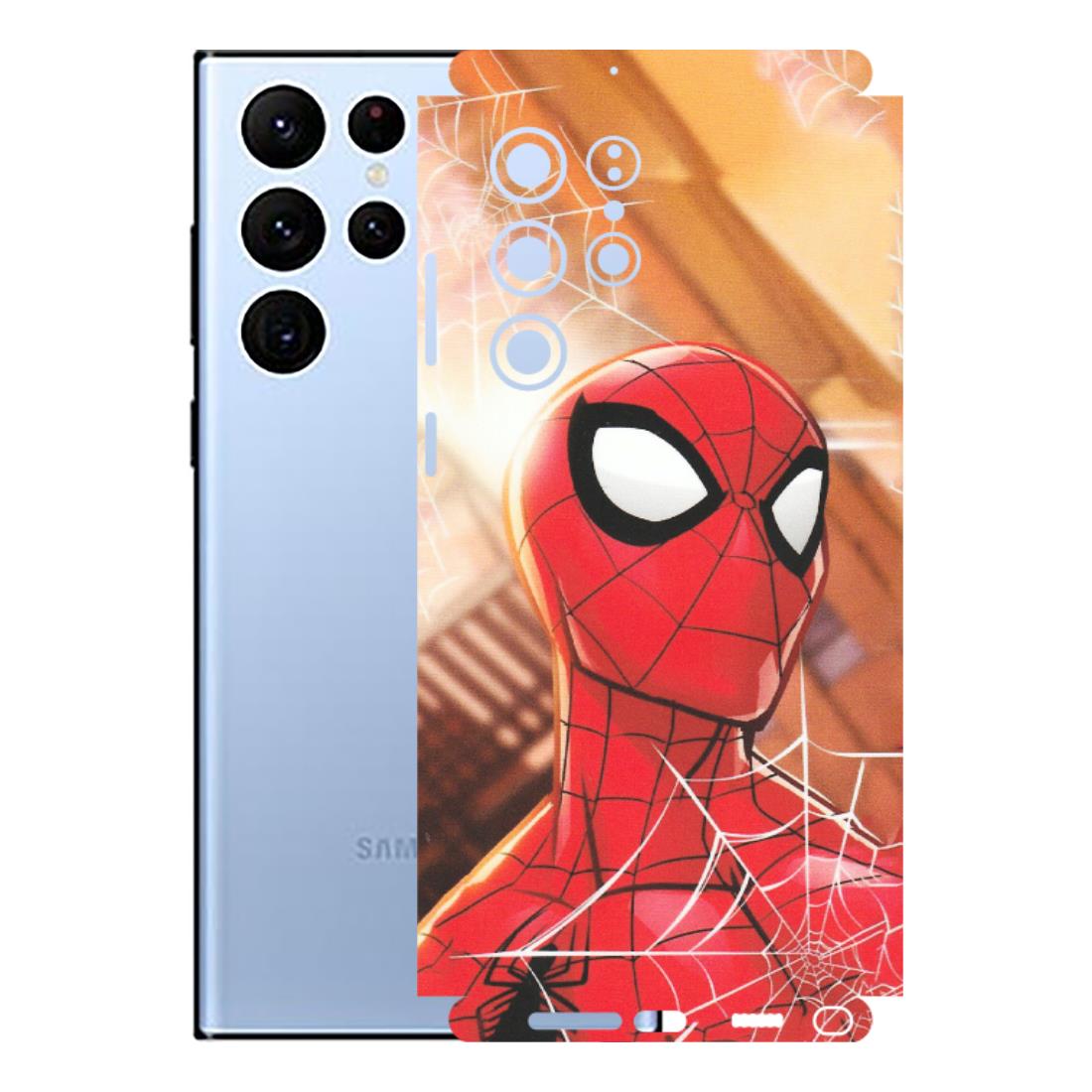 Samsung A/S Series Phone Skins (All Models) - Spiderman Face New - Matte Finish (M-41) Samsung Galaxy S22 Ultra