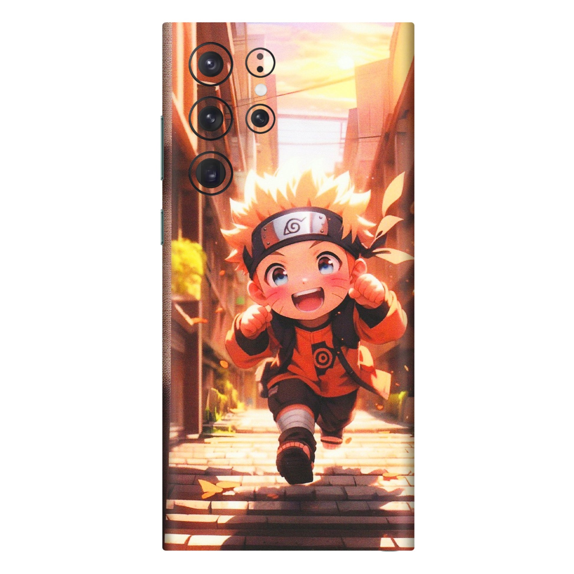 Samsung A/S Series Phone Skins (All Models) - Naruto Cute Toon Running - Matte Finish (M-04) Samsung Galaxy S22 Ultra