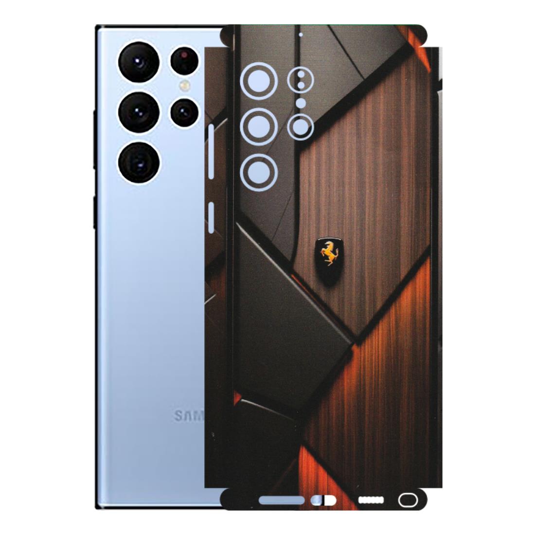 Samsung A/S Series Phone Skins (All Models) - Lambo Beauty Wood Pattern Sober - Matte Finish (M-51) Samsung Galaxy S22 Ultra