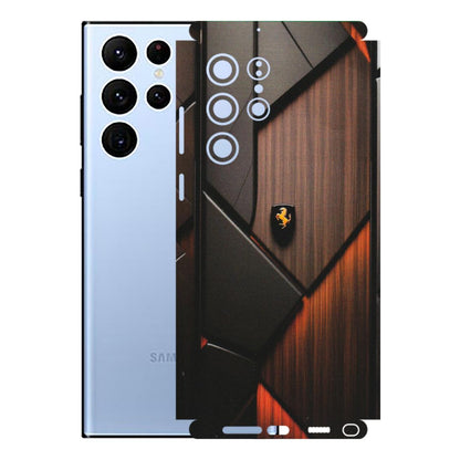 Samsung A/S Series Phone Skins (All Models) - Lambo Beauty Wood Pattern Sober - Matte Finish (M-51) Samsung Galaxy S22 Ultra