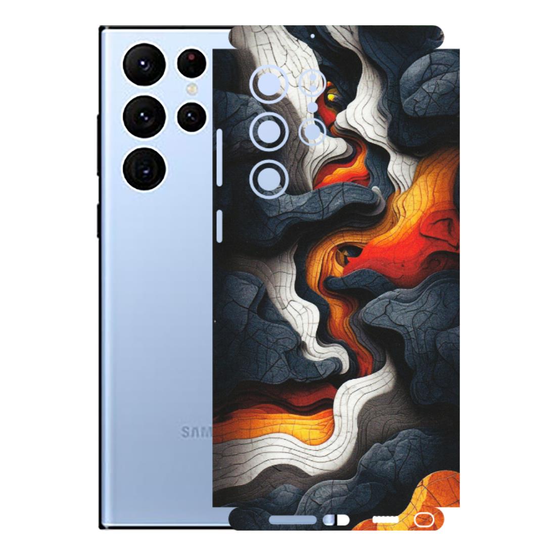 Samsung A/S Series Phone Skins (All Models) - Abstract Volcanic Layers - Matte Finish (M-52) Samsung Galaxy S22 Ultra