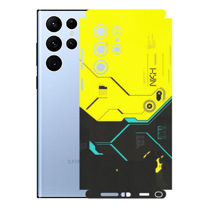 Samsung A/S Series Phone Skins (All Models) - Black Yellow Technica - Matte Finish (M-53) Samsung Galaxy S22 Ultra