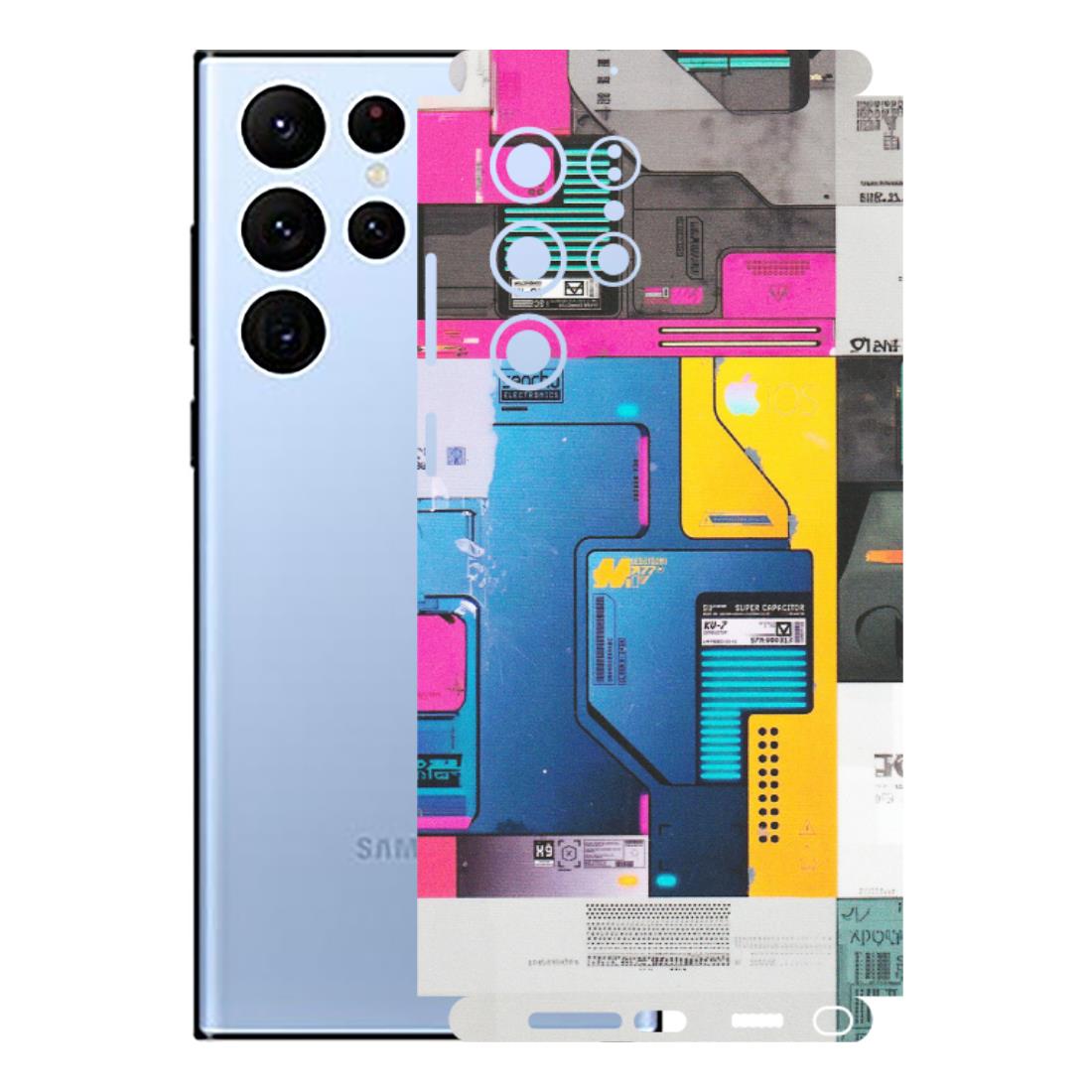Samsung A/S Series Phone Skins (All Models) - Colourfull Motherboard Internals - Matte Finish (M-55) Samsung Galaxy S22 Ultra