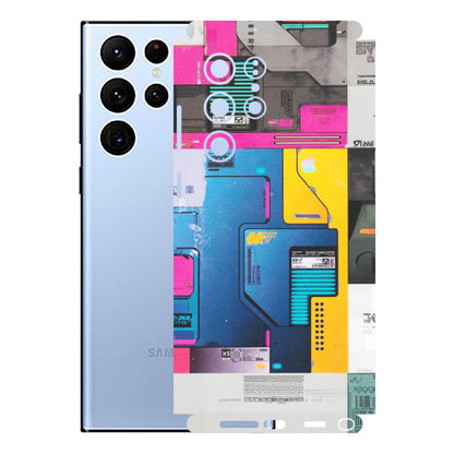 Samsung A/S Series Phone Skins (All Models) - Colourfull Motherboard Internals - Matte Finish (M-55) Samsung Galaxy S22 Ultra