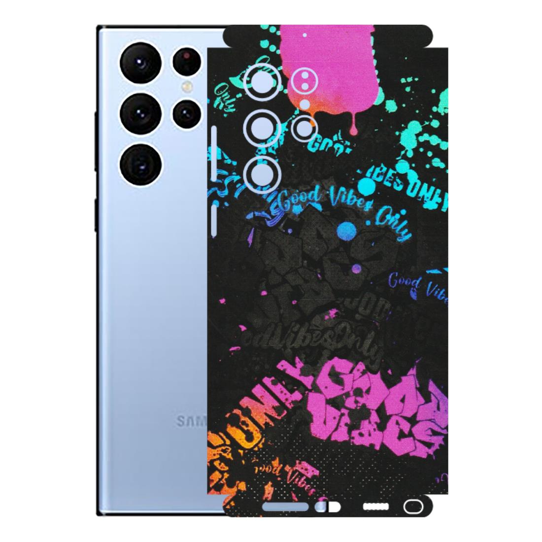 Samsung A/S Series Phone Skins (All Models) - Majestic Black Vibes - Matte Finish (M-62) Samsung Galaxy S22 Ultra
