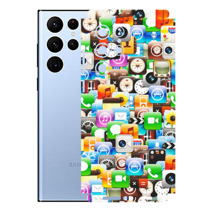 Samsung A/S Series Phone Skins (All Models) - All Apple Icons - Matte Finish (M-93) Samsung Galaxy S22 Ultra