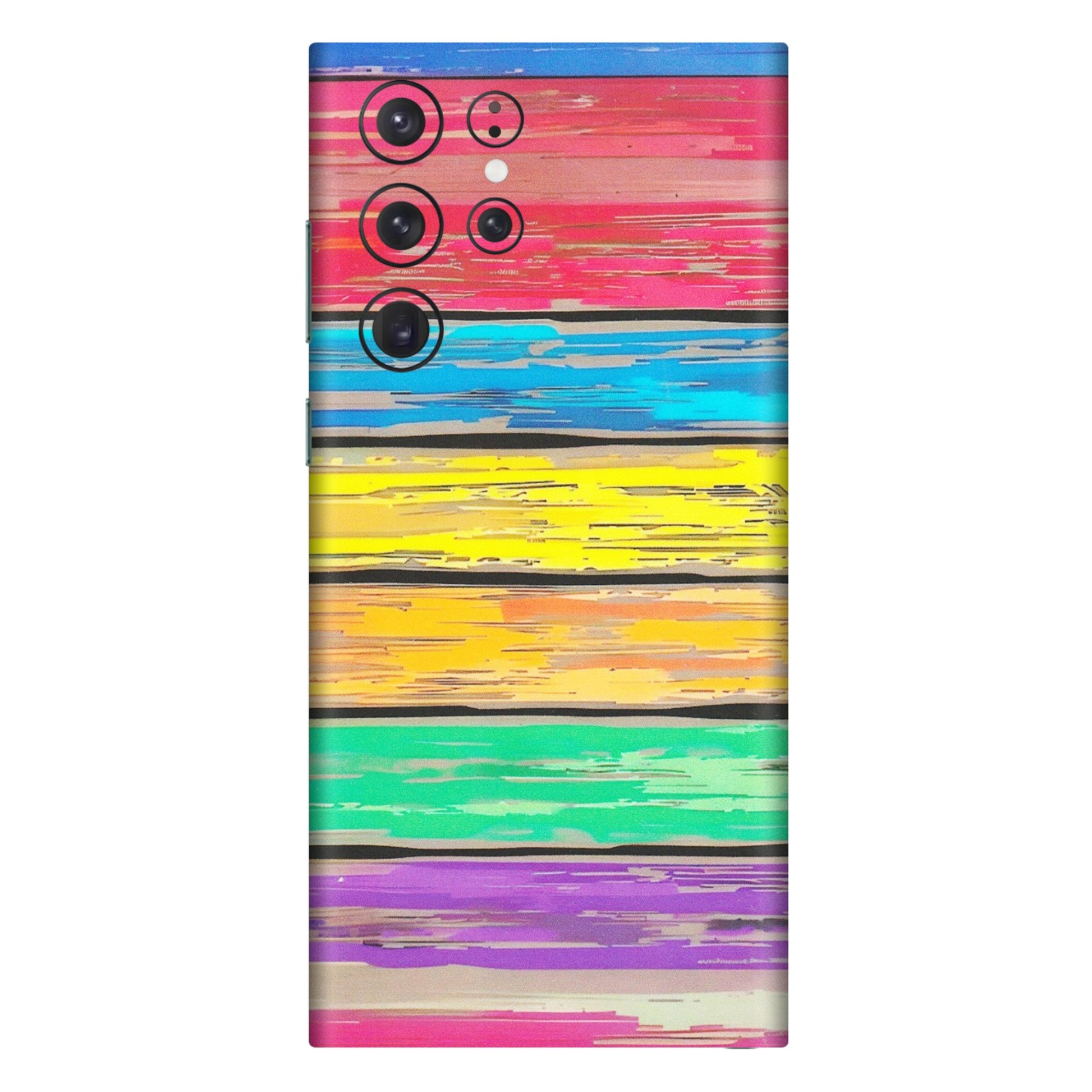 Samsung A/S Series Phone Skins (All Models) - Multi Colour Wooden Wall - Matte Finish (M-96) Samsung Galaxy S22 Ultra