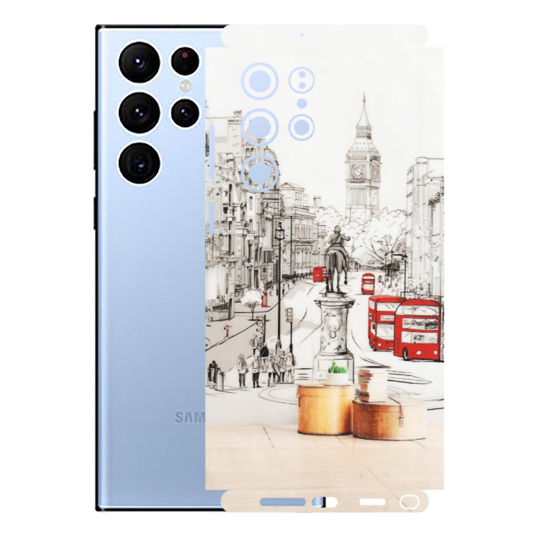 Samsung A/S Series Phone Skins (All Models) - London Street - Transparent Finish (T-02) Samsung Galaxy S22 Ultra