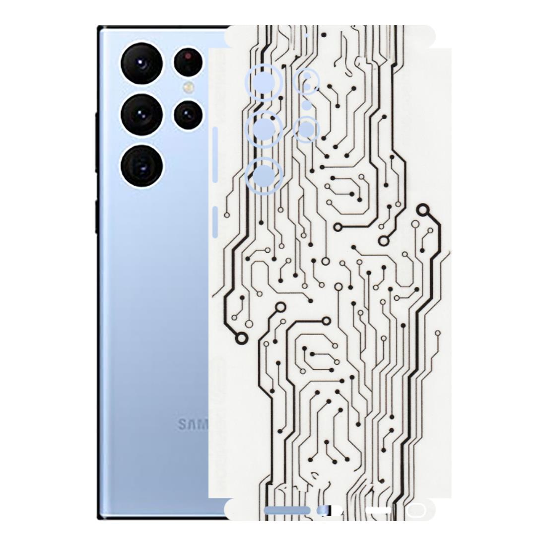 Samsung A/S Series Phone Skins (All Models) - Tech Circuits - Transparent Finish (T-03) Samsung Galaxy S22 Ultra