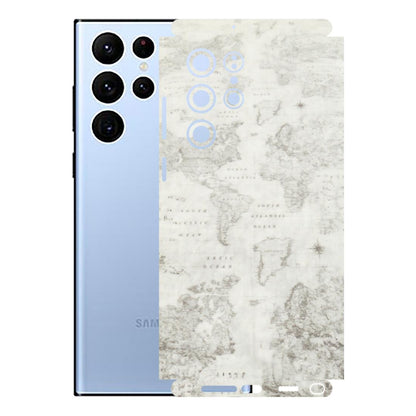 Samsung A/S Series Phone Skins (All Models) - World Travel Map - Transparent Finish (T-04) Samsung Galaxy S22 Ultra