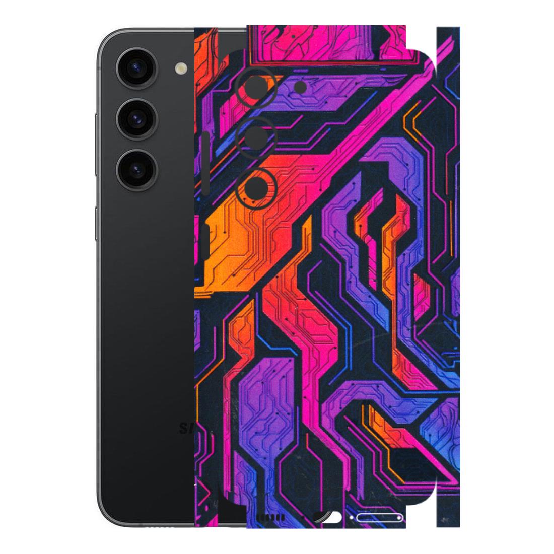 Samsung A/S Series Phone Skins (All Models) - Tech Circuits Futuristic - 3D Embossed Finish (L-07) Samsung Galaxy S23 (5G)