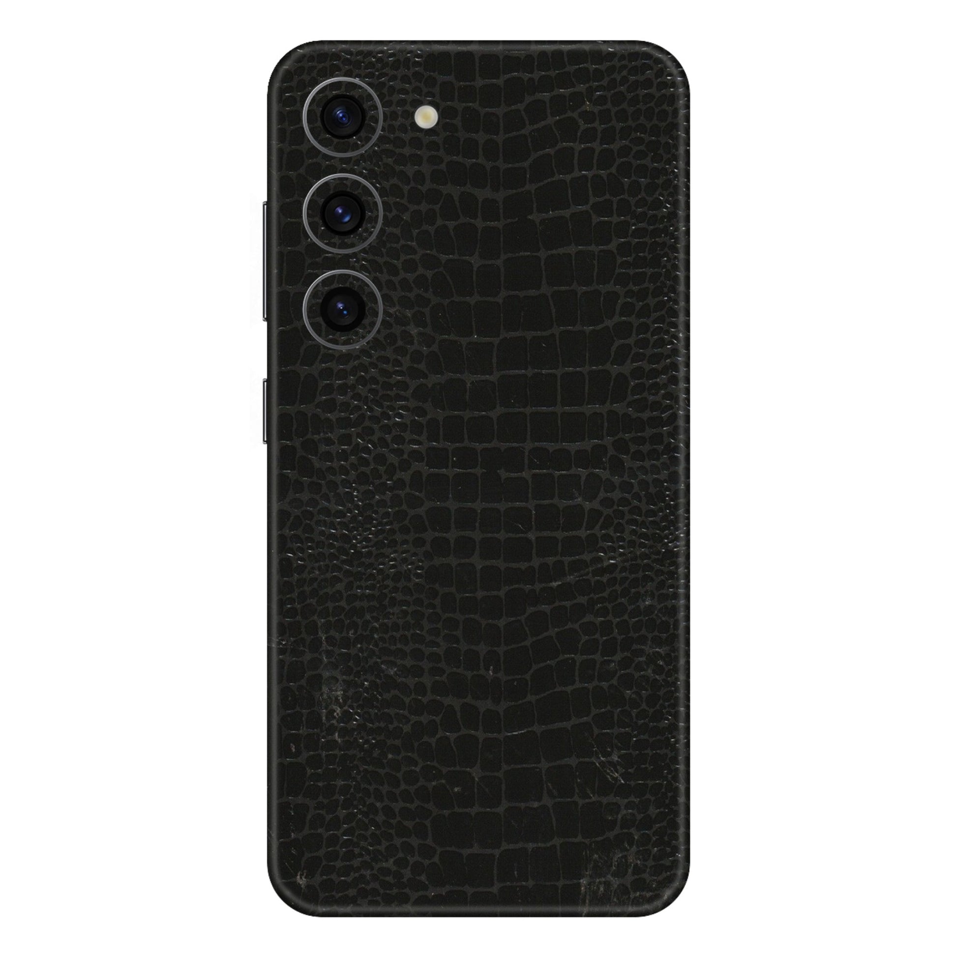 Samsung A/S Series Phone Skins (All Models) - Snake Leather Black - 3D Embossed Finish (L-107) Samsung Galaxy S23 (5G)