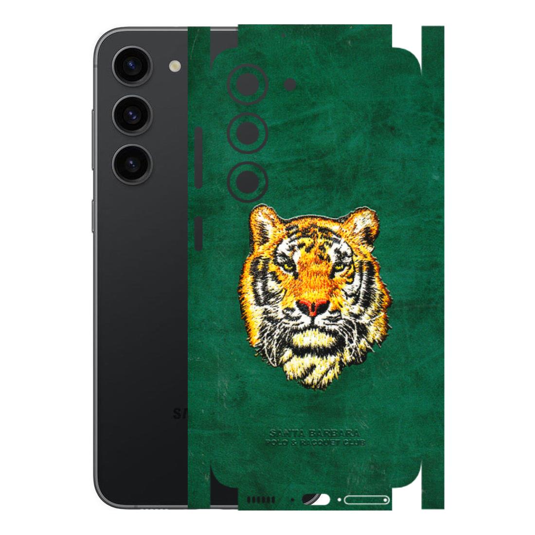 Samsung A/S Series Phone Skins (All Models) - Leather Feel Tiger - 3D Embossed Finish (L-111) Samsung Galaxy S23 (5G)