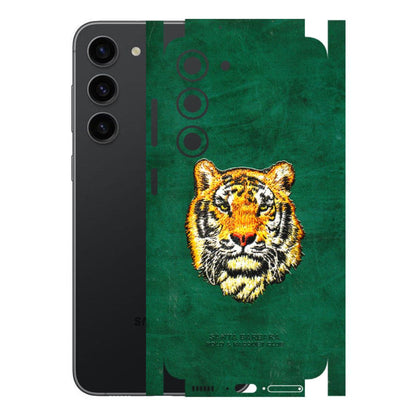 Samsung A/S Series Phone Skins (All Models) - Leather Feel Tiger - 3D Embossed Finish (L-111) Samsung Galaxy S23 (5G)
